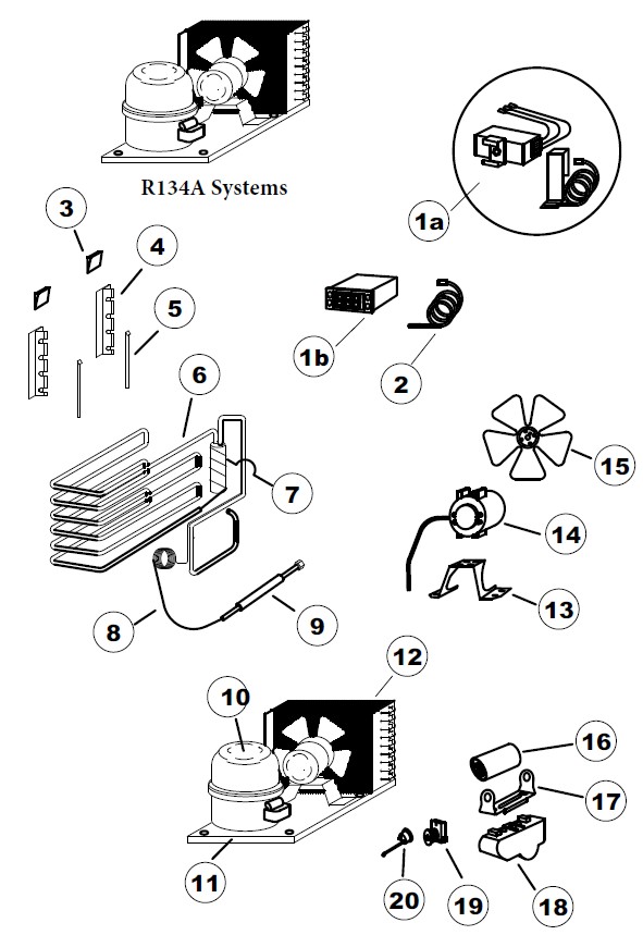 CR-UCW Refrigeration Components R134A Models, July 2025 & Older