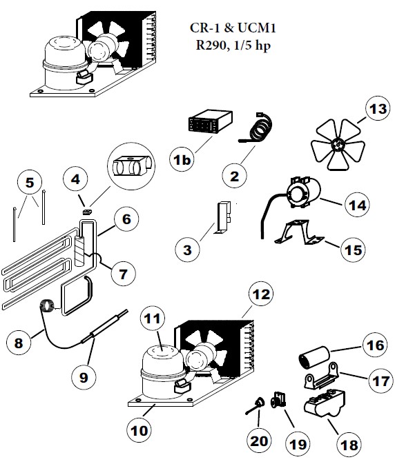 CR-1 Refrigeration Components R290 Models, July 2025 & Newer