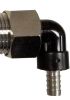 Rear coupling fitting, with 90 turn 1/4" barb