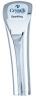 Ergonomic Chrome Tap handle with Crysalli Sparkling Water Graphics
