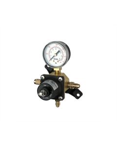 Secondary High Pressure CO2 Regulator, 115 PSI, with 1/4" Flare inlet and outlet fittings and Wall Bracket