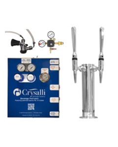 ProFusion Tapping Kit with Two tap N2 Tower, iN2-2P Device, hoses, fittings and "D" Style Keg Coupler